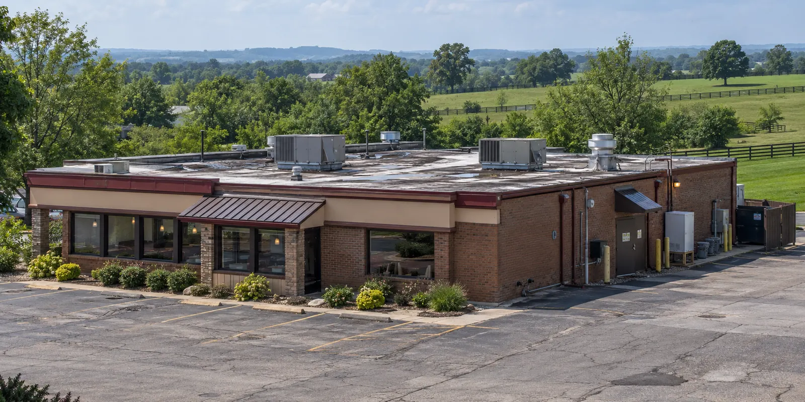 Commercial building with a metal roof near Lexington, KY